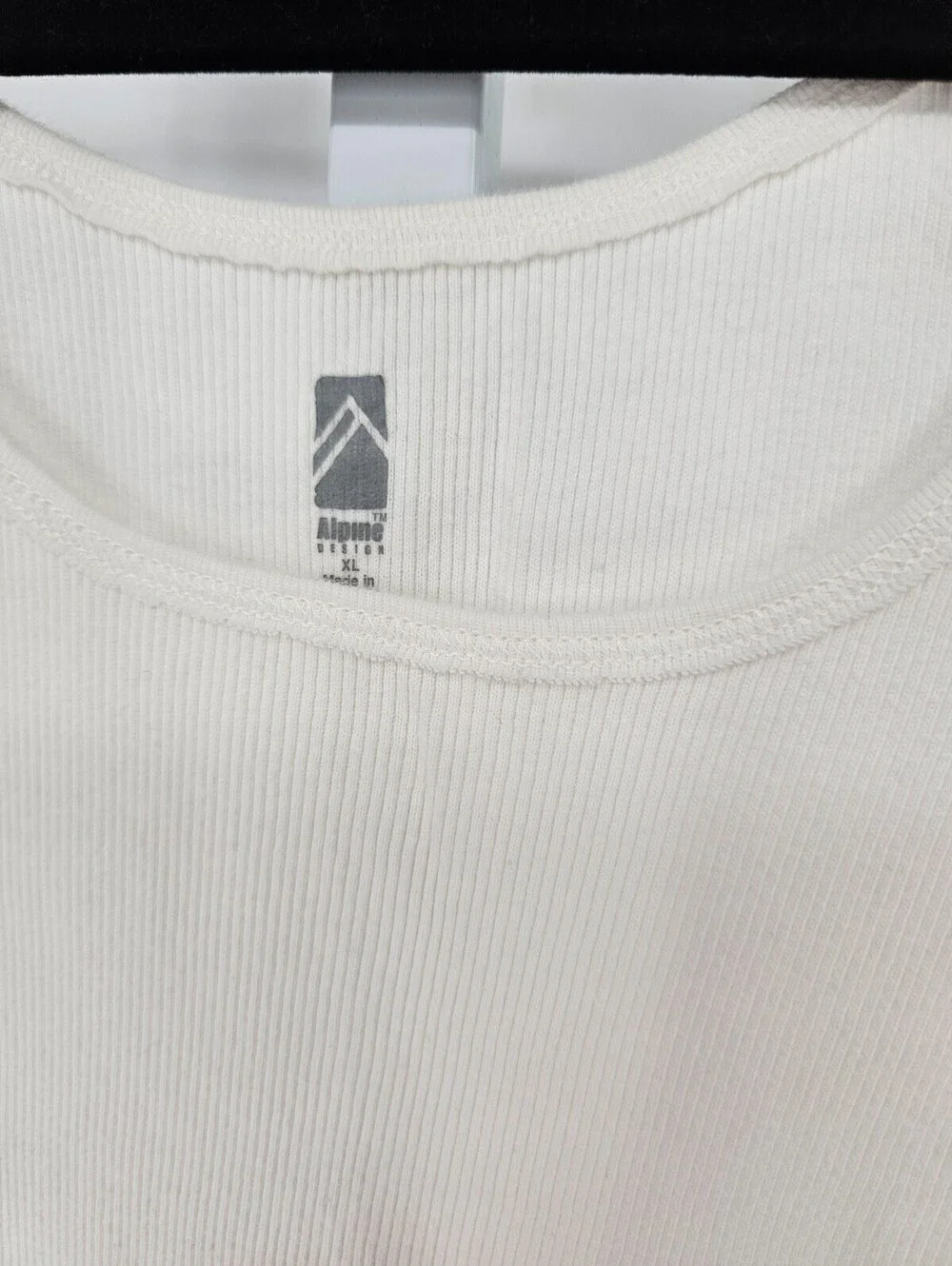 Alpine Design Womens Sz XL Classic Robbed Tank Top Solid White - Picture 2 of 3